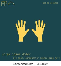 Hand icon vector