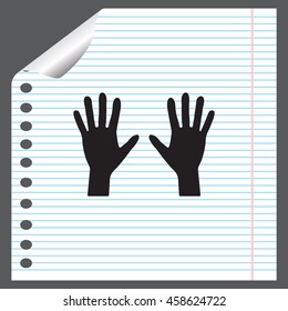 Hand icon vector