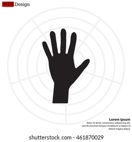 Hand icon vector