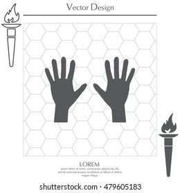 Hand icon vector