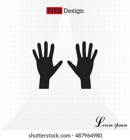 Hand icon vector
