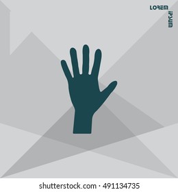 Hand icon vector