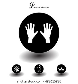 Hand icon vector