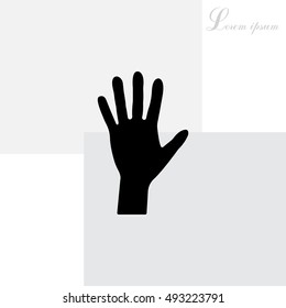 Hand icon vector
