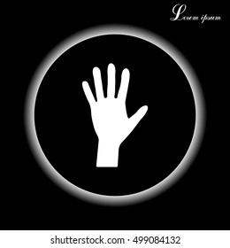 Hand icon vector