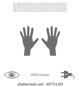 Hand icon vector