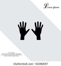 Hand icon vector