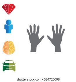 Hand icon vector