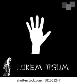 Hand icon vector