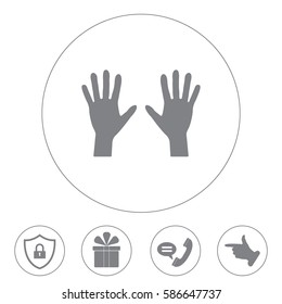 Hand icon vector