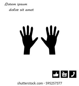 Hand icon vector