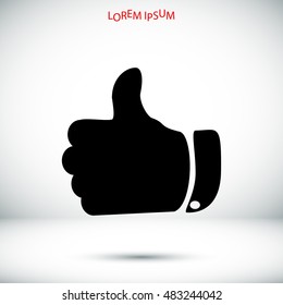hand icon, vector best flat icon, EPS