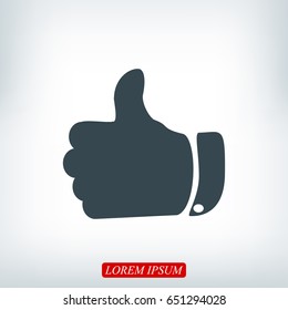 hand icon, vector best flat icon, EPS