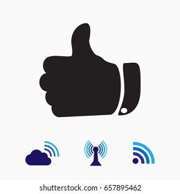 hand icon, vector best flat icon, EPS