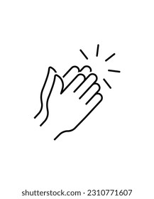 hand icon, vector best line icon.