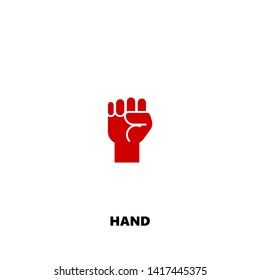 hand icon. hand vector design. sign design. red color