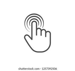 Touch Outline Vector Illustration Icon Isolated Stock Vector (Royalty ...