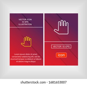 Handsymbol . Vektorillustration EPS10 . Lorem Ipsum-Flachdesign