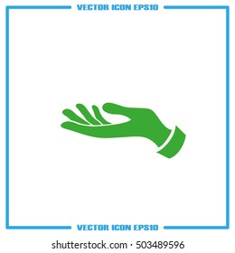 hand icon vector EPS 10, abstract sign flat design,  illustration modern isolated badge for website or app - stock info graphics