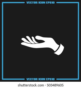 hand icon vector EPS 10, abstract sign flat design,  illustration modern isolated badge for website or app - stock info graphics
