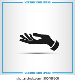 hand icon vector EPS 10, abstract sign flat design,  illustration modern isolated badge for website or app - stock info graphics