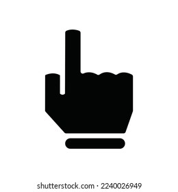 vector de icono de mano, signo plano relleno, pictograma sólido aislado en blanco, ilustración de logotipo