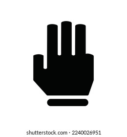 hand icon vector, filled flat sign, solid pictogram isolated on white, logo illustration