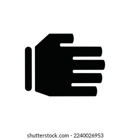 hand icon vector, filled flat sign, solid pictogram isolated on white, logo illustration