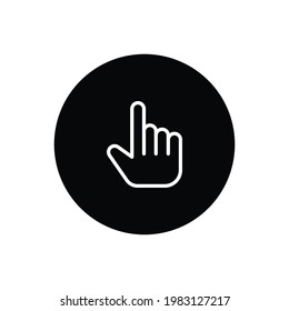 Vector de icono de mano. Signo de dedo