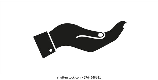 Icono de mano vector, diseño plano mejor icono vector