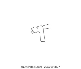 Hand icon vector, flat design best vector icon symbol set.