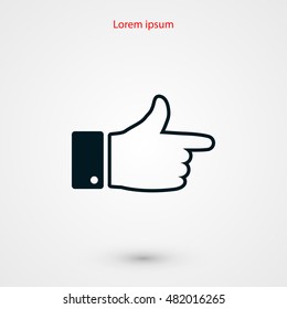 hand. icon vector, flat design best vector icon