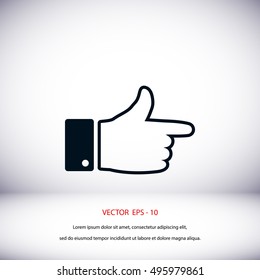 hand. icon vector, flat design best vector icon