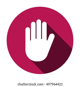Hand icon, vector. Flat design.