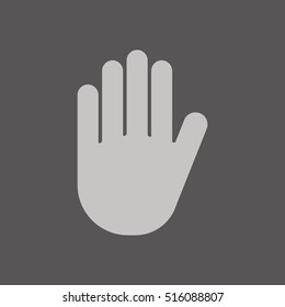 Hand icon, vector. Flat design.
