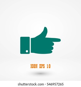 hand icon vector, flat design best vector icon