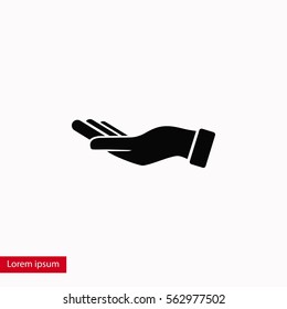 Hand icon vector, flat design best vector icon