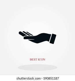 Hand icon vector, flat design best vector icon