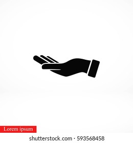 Hand Icon Vector, Flat Design Best Vector Icon