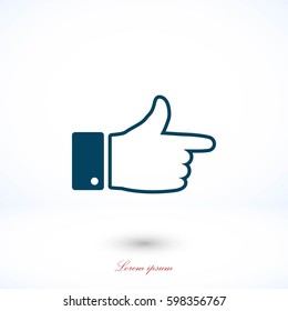 hand. icon vector, flat design best vector icon