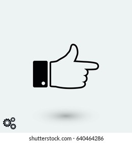 hand. icon vector, flat design best vector icon