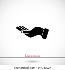 Hand icon vector, flat design best vector icon