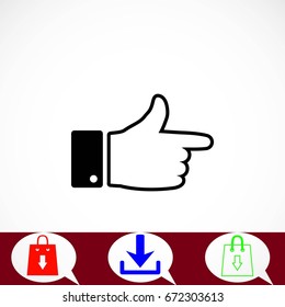 hand. icon vector, flat design best vector icon