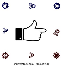 hand. icon vector, flat design best vector icon