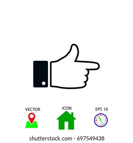 hand. icon vector, flat design best vector icon