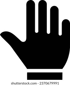 Hand-Symbol-Vektorgrafik, flaches Logo-Zeichen, solides Piktogramm, Illustration einzeln auf weißem Hintergrund