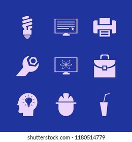 hand icon. hand vector icons set builder, briefcase, printer and computer cursor