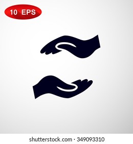 Hand icon, vector illustration