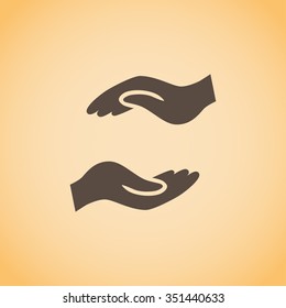 Hand icon, vector illustration