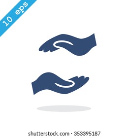 Hand icon, vector illustration